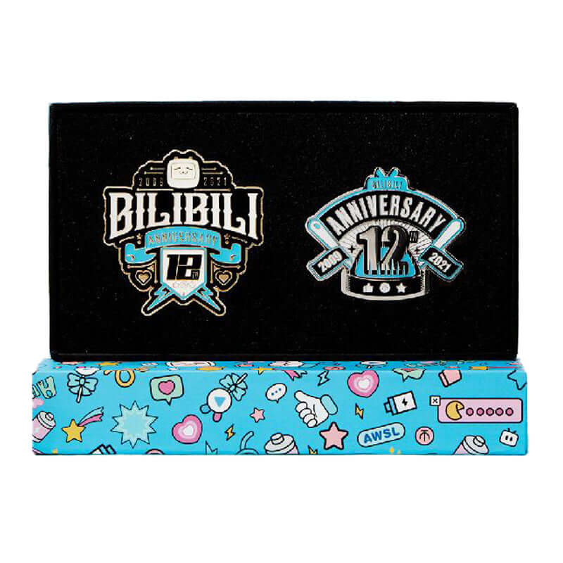 Bilibili 12th Anniversary Metal Badge Gift Box Anime Merchandise Gift