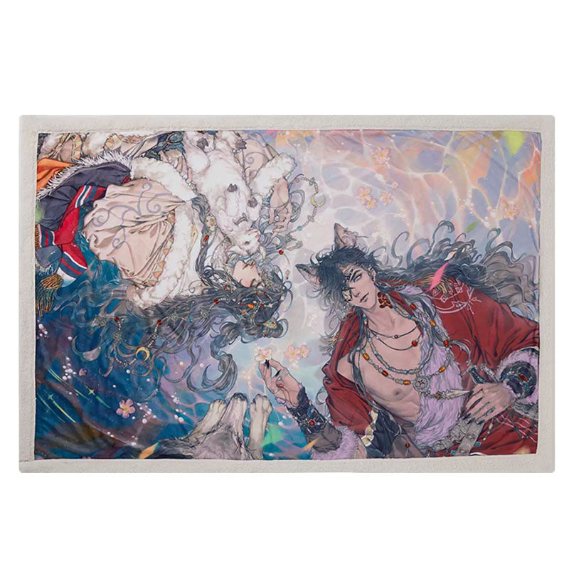 Heaven Official's Blessing Raster Card Xie Lian Huan Cheng Plush Throw Blanket