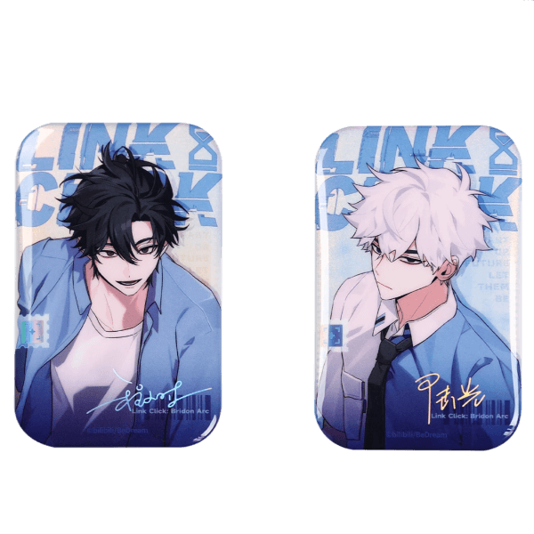 Pre-sale - Link Click Bridon Arc Tinplate Badge