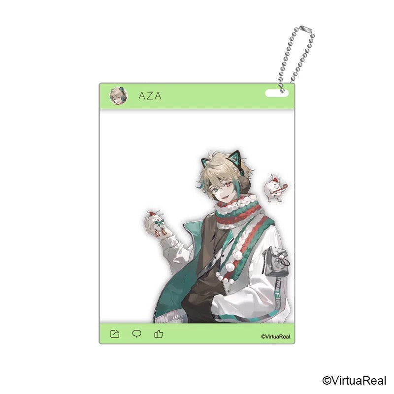 VirtuaReal 2022 Christmas Seasonal Exclusive Photocard Pendant - Aza