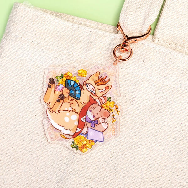 Fabulous Beasts Acrylic Loket Kotak Buta Rantai Kunci Tahun Baru