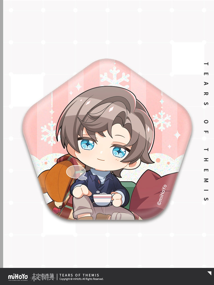 Tears of Themis Winter Warmth Series Q Version Tinplate Badge