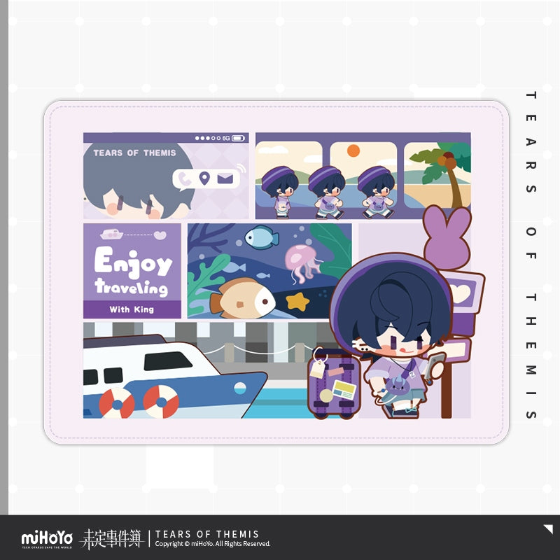 Tears of Themis Enjoy Traveling Series Q Version Printed Fleece Blanket