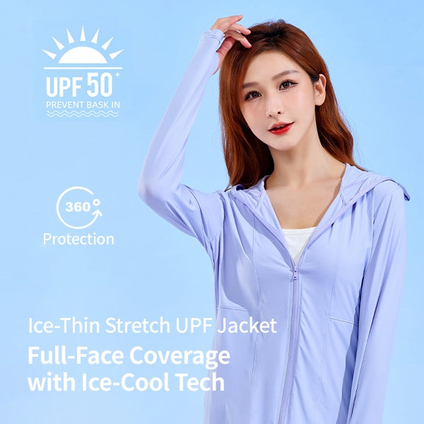 ZJSTV UPF 50+ Sun Protection Shirts Jacket UV Cooling Hoodie