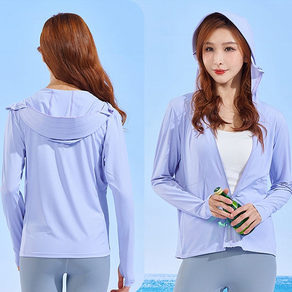 ZJSTV UPF 50+ Sun Protection Shirts Jacket UV Cooling Hoodie