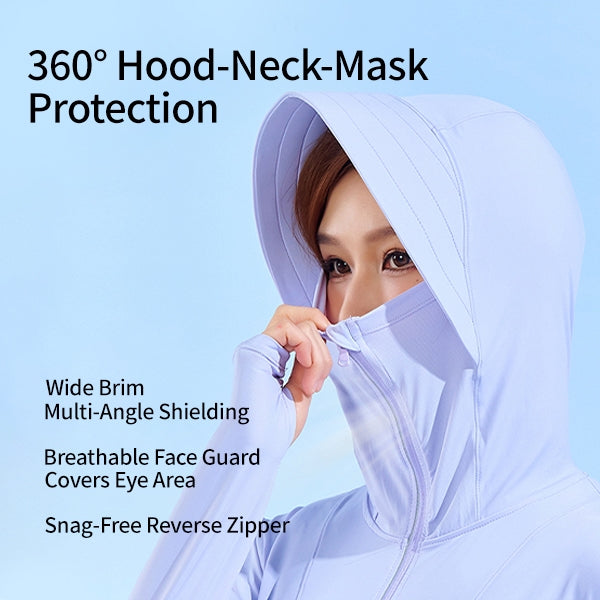 ZJSTV UPF 50+ Sun Protection Shirts Jacket UV Cooling Hoodie