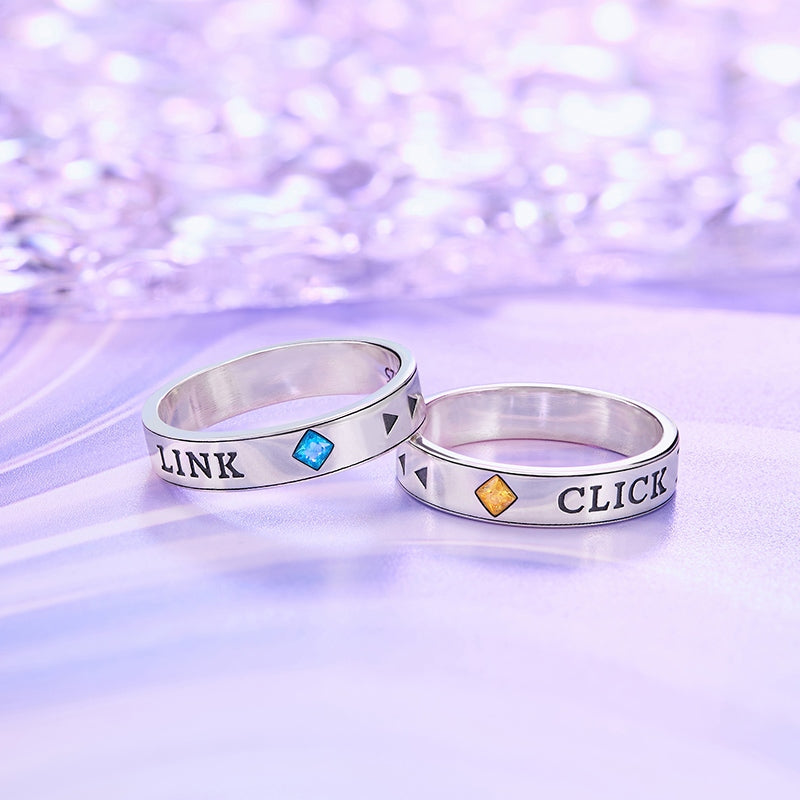 Cincin Klik Pautan Cheng Xiaoshi Lu Guang Cincin Pasangan Klik Pautan