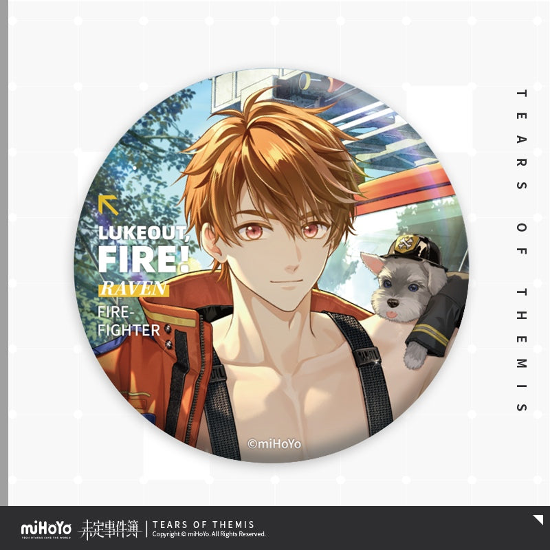 Tears of Themis Lukeout Fire Series Tinplate Badge (Xia Yan/Raven)
