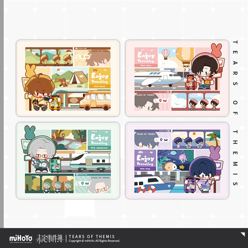 Tears of Themis Enjoy Traveling Series Q Version Printed Fleece Blanket