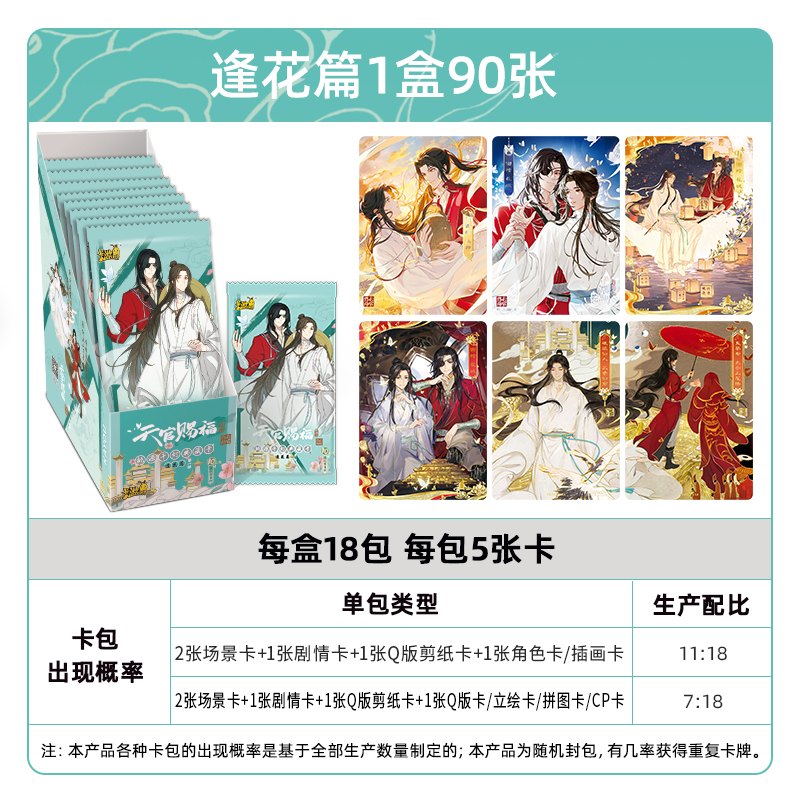 Heaven Official's Blessing Collection Card Official Anime Collectable Playing/Trading Card-5 Cards/Pack