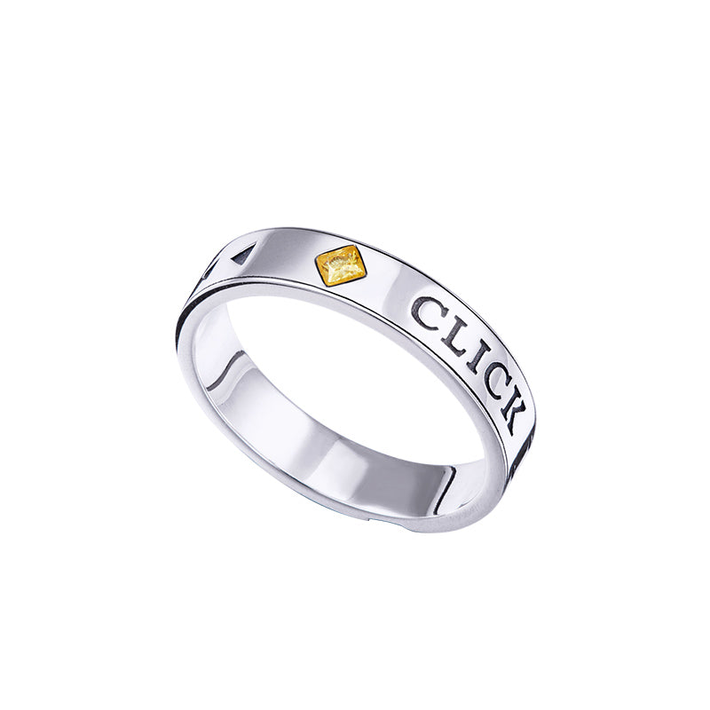 Cincin Klik Pautan Cheng Xiaoshi Lu Guang Cincin Pasangan Klik Pautan