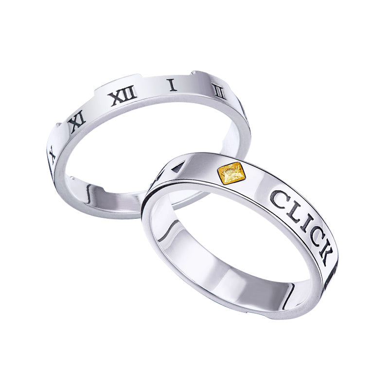 Cincin Klik Pautan Cheng Xiaoshi Lu Guang Cincin Pasangan Klik Pautan