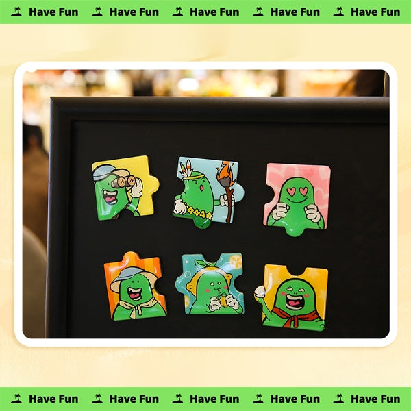 ZJSTV Have Fun Official Merch Puzzle Refrigerator Magnet 6pcs/set