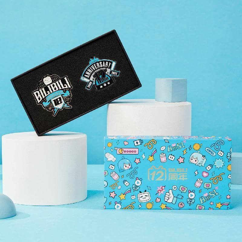 Bilibili 12th Anniversary Metal Badge Gift Box Anime Merchandise Gift