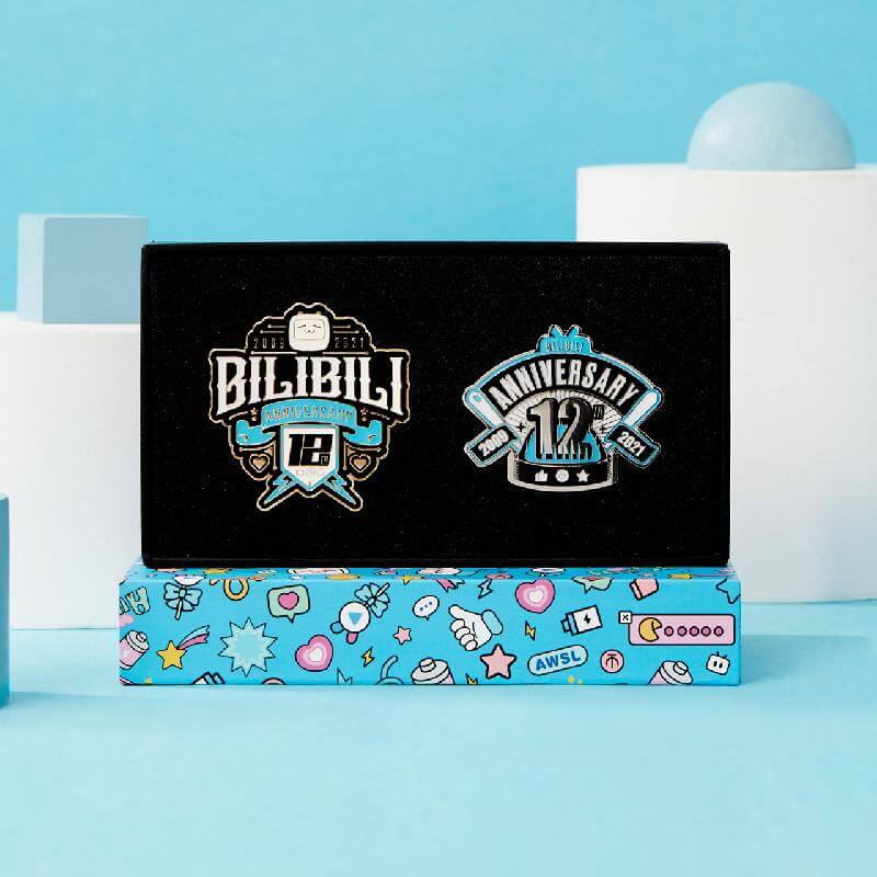 Bilibili 12th Anniversary Metal Badge Gift Box Anime Merchandise Gift