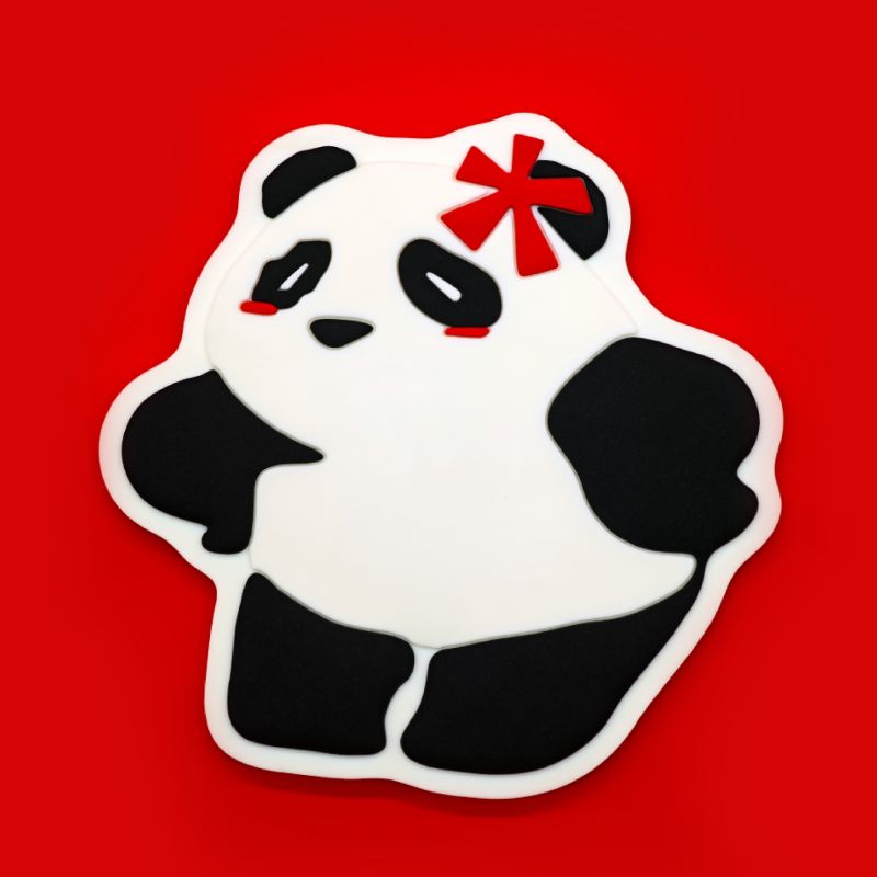 Cute black and white panda fridge magnets
