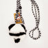 Panda plush phone back clip