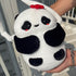 CCTV fluffy and soft panda-shaped plush crossbody bag