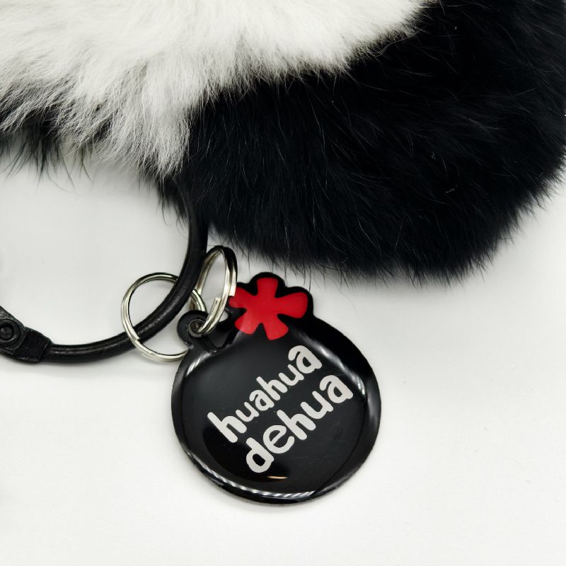 cute panda plush bag charm