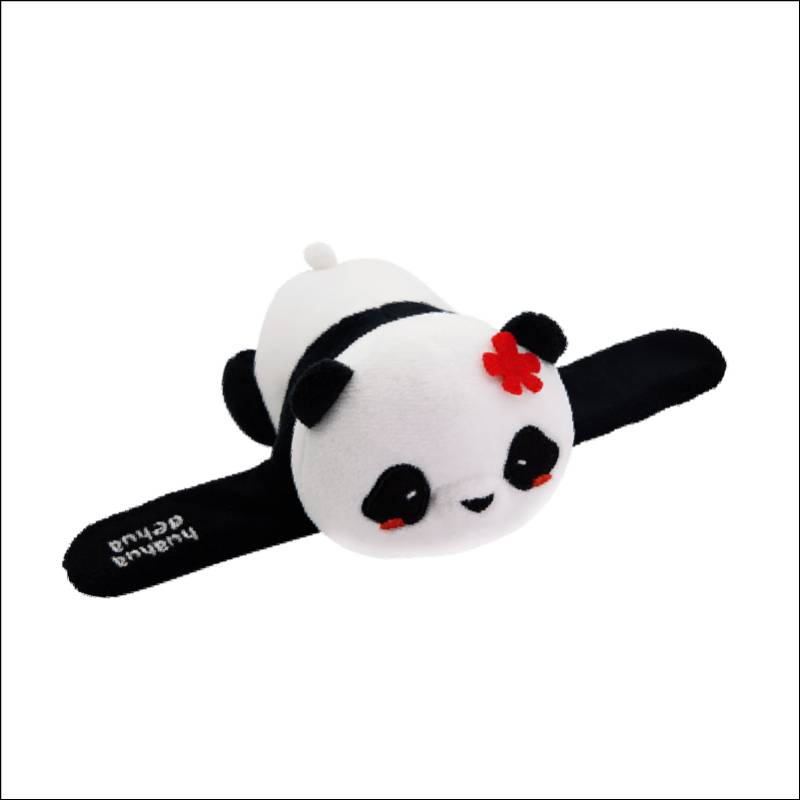 Plush panda wrist hugger