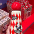 Red and white diamond patterned panda thermos cup