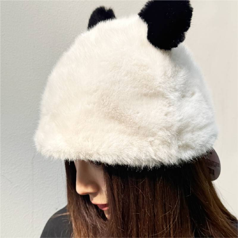  Funny Panda Plush Cap for Family Adult Kids