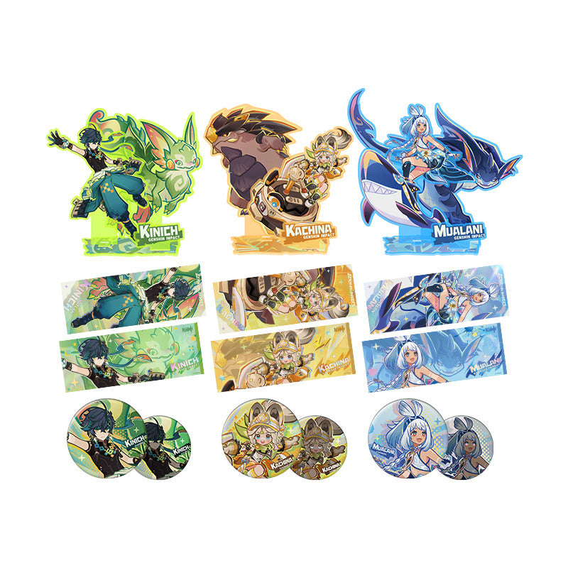 Genshin Impact Badge Standee Laser Ticket Traces of Artistry Series