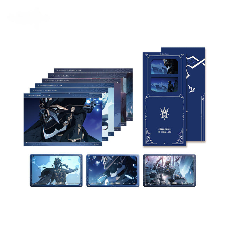 Genshin Impact Badge Collection Card Imitation Film Bookmark Set Memories of This World