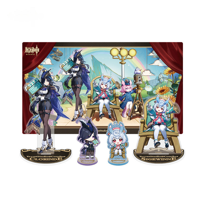 Genshin Impact Standee Pendant Mouse Pad Teyvat Photo Fun Series