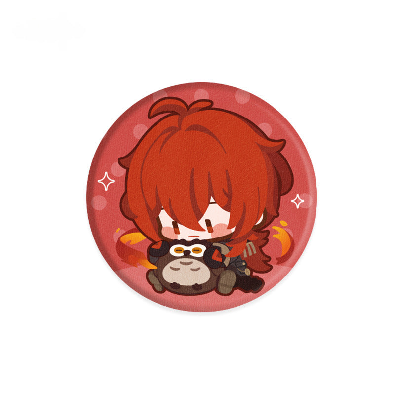 Genshin Impact Chibi Character Plush Badges