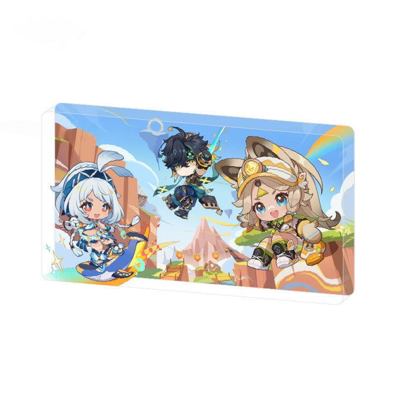 Genshin Impact Chibi Badge Pendant Sticky Note Pad Ornament Fridge Magnet Blaze to Natlan Series