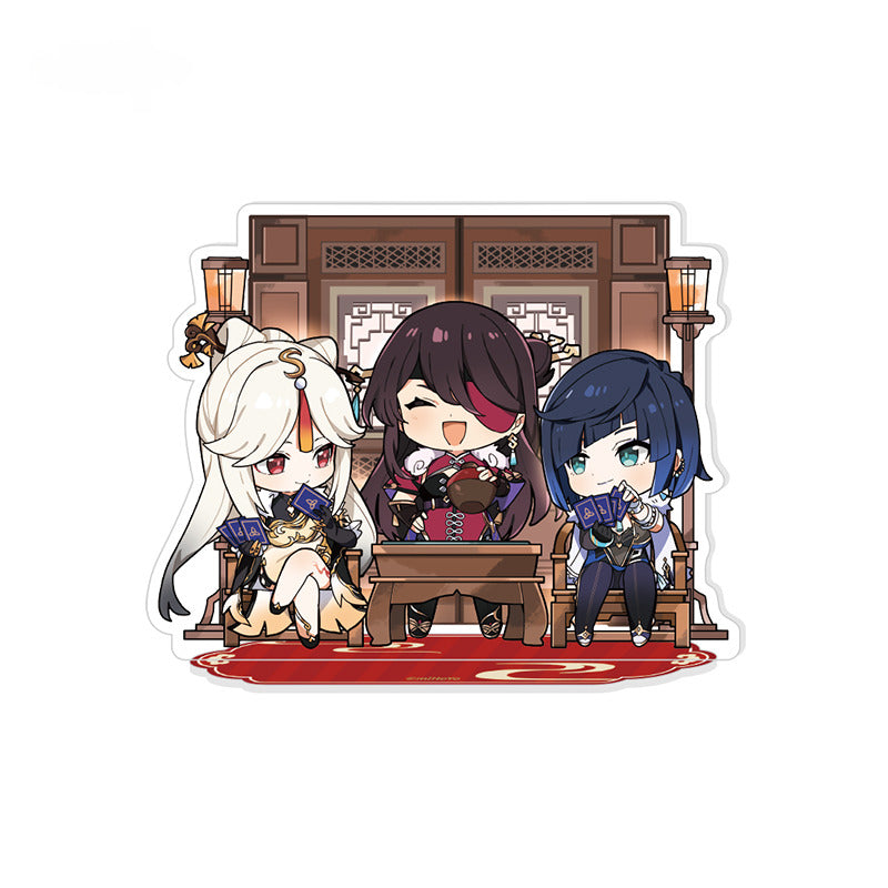 Genshin Impact Chibi Character Badge Standee The Exquisite Night Chimes Series