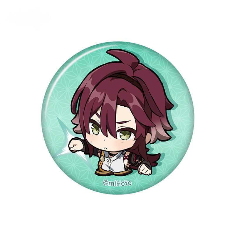 Genshin Impact Badge Inazuma City Q Version Emoji Themed Series