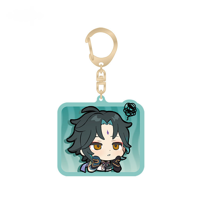 Genshin Impact Acrylic Pendant Liyue Harbor Q Version Emoji Themed Series