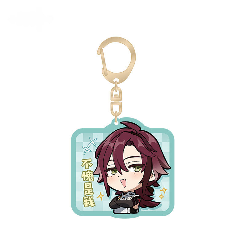 Genshin Impact Acrylic Pendant Inazuma City Q Version Emoji Themed Series