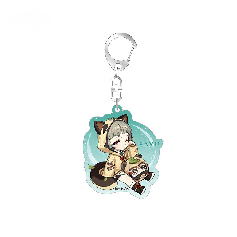 Genshin Impact Chibi Character Badge Pendant Picnic Theme Series