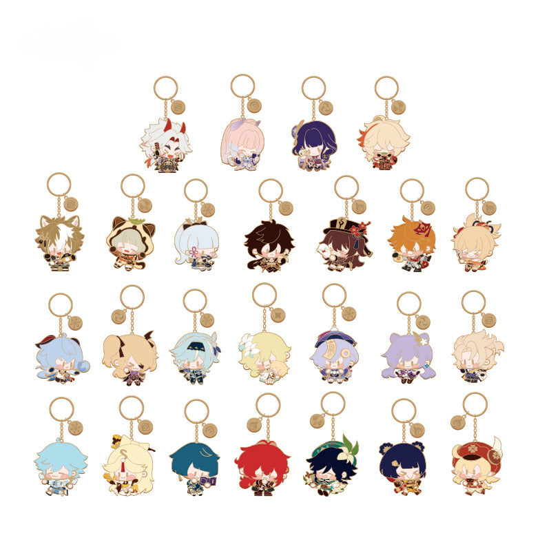 Genshin Impact Q Version Character Metal Pendant
