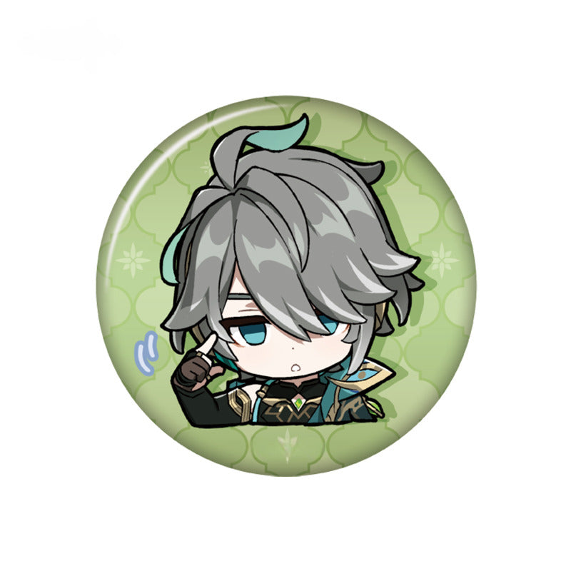 Genshin Impact Chibi Emoticon Badge Sumeru City Theme