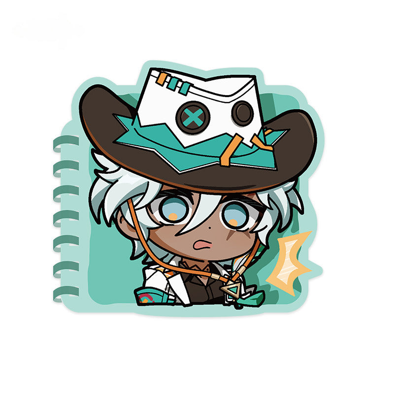 Genshin Impact Chibi Emoticon Spiral Notepad