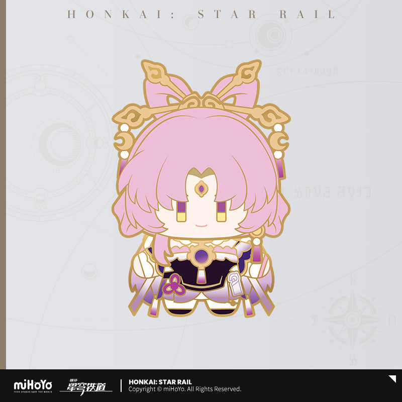 Honkai: Star Rail Shaking Metal Badge Chibi Doll Series