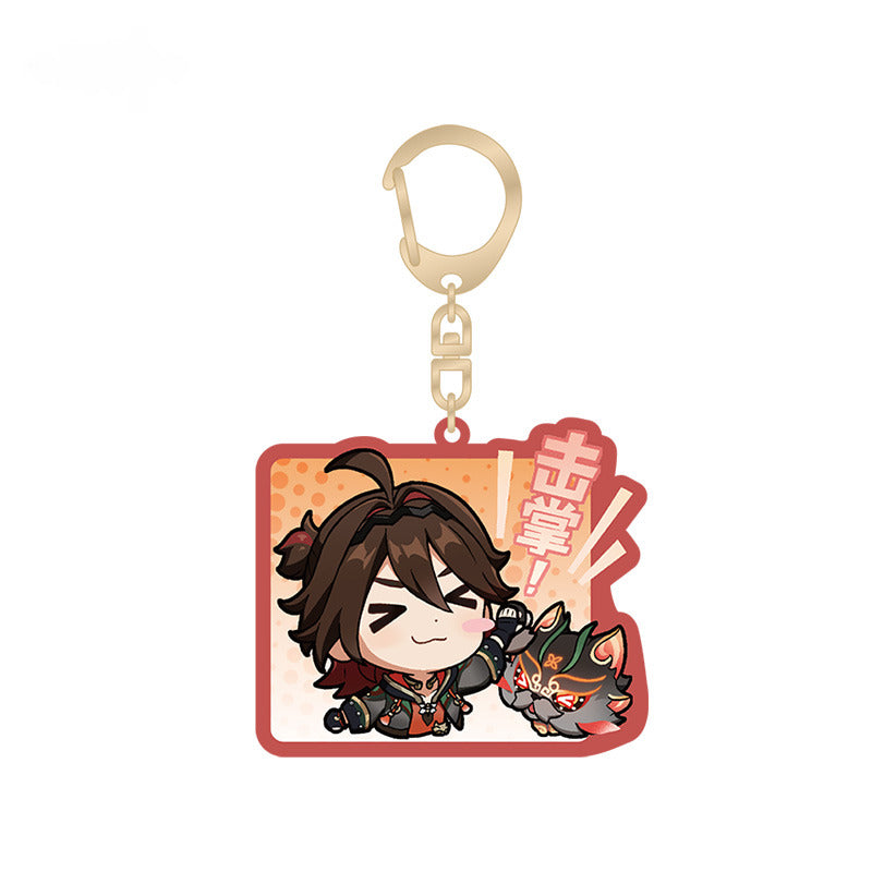 Genshin Impact Acrylic Pendant Liyue Harbor Q Version Emoji Themed Series