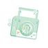 ZJSTV Keep Running Photo Card Camera Magnet