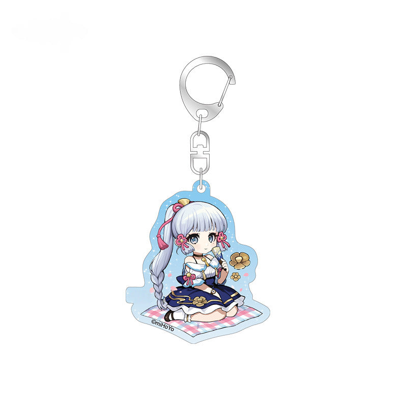 Genshin Impact Chibi Character Badge Pendant Picnic Theme Series