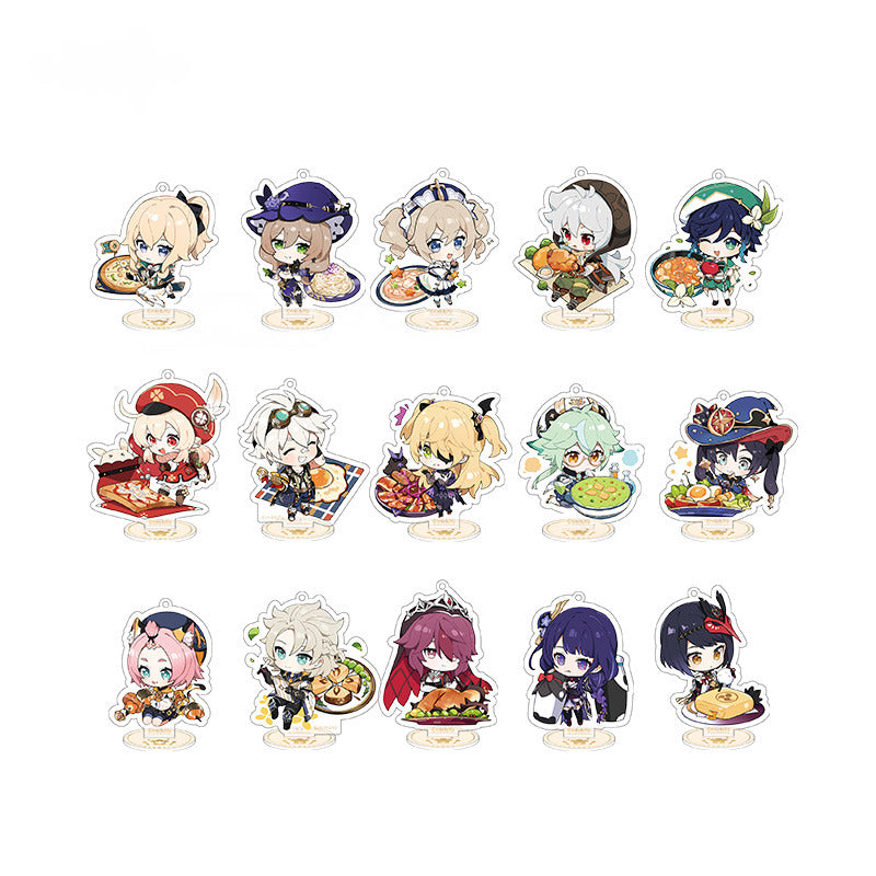 Genshin Impact Character Acrylic Mini Standee Yummy Party Theme