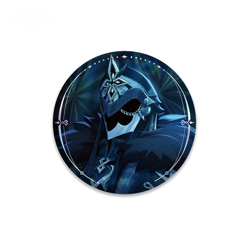Genshin Impact Badge Quicksand Acrylic Painting A Winter Night's Lazzo