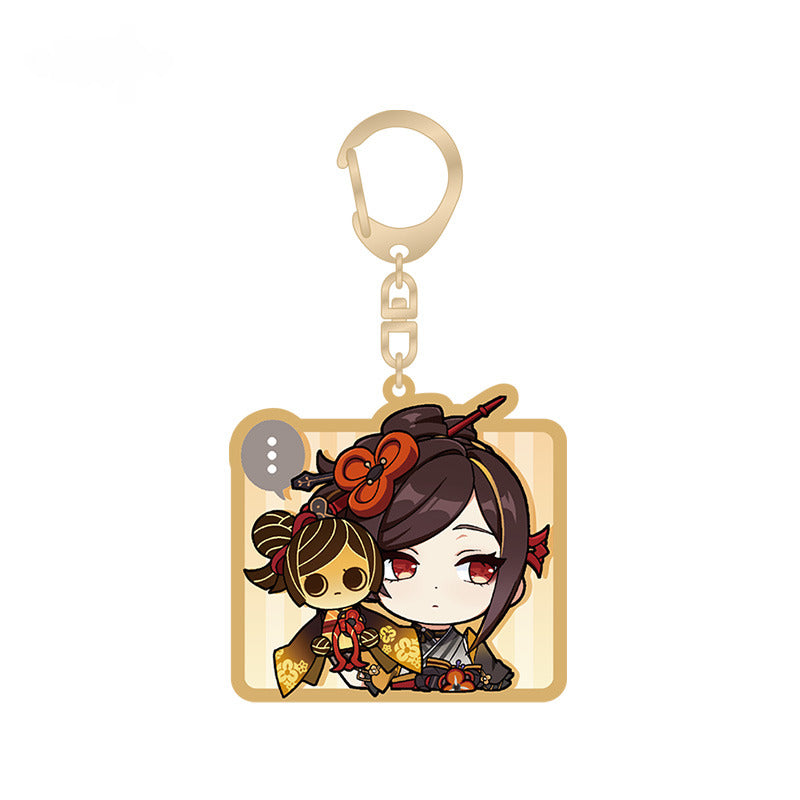 Genshin Impact Acrylic Pendant Inazuma City Q Version Emoji Themed Series