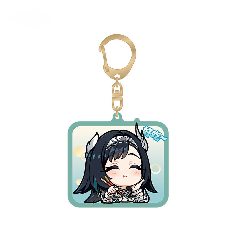 Genshin Impact Acrylic Pendant Liyue Harbor Q Version Emoji Themed Series