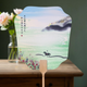 Heritage Marbled Lacquer Fan – Ink Wash Round Hand Fan for Hanfu Photo Props Chinese Classic Gift CPOP4U