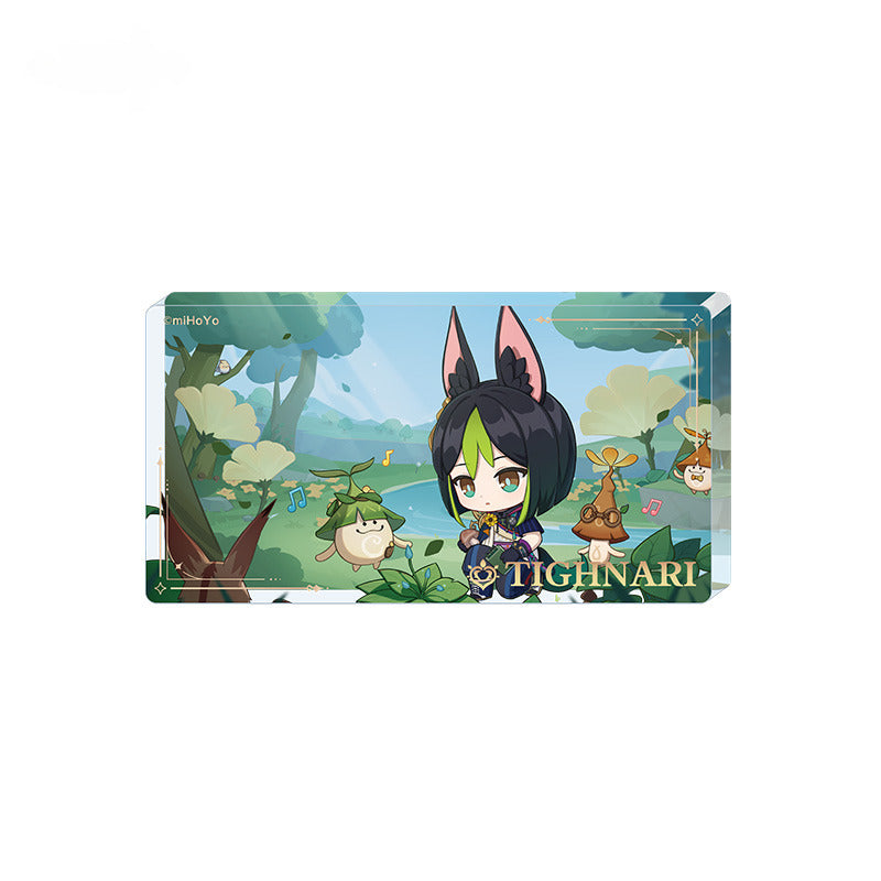 Genshin Impact Chibi Badge Pendant Ornament Teyvat Natural Exploration Journey Series