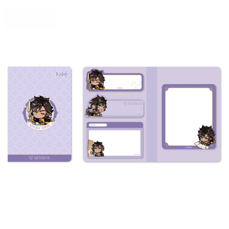 Genshin Impact Chibi Emoticon Notepad Sumeru City Theme